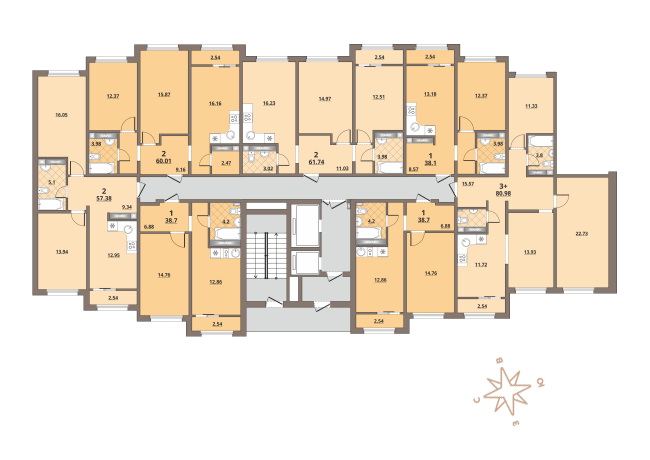 План этажа ГП-2 ЖК Гармония